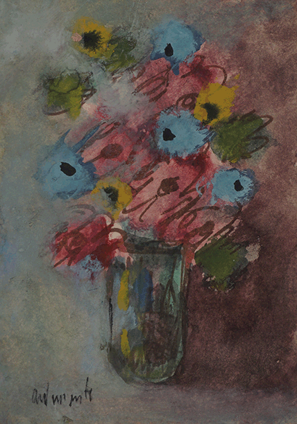 Bouquet in glass vase (2)